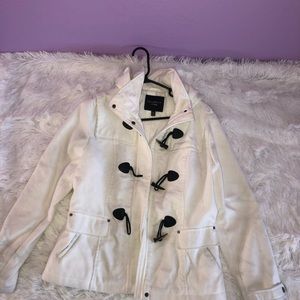 Sold on EBay  Women's White Hooded Duffle Coat